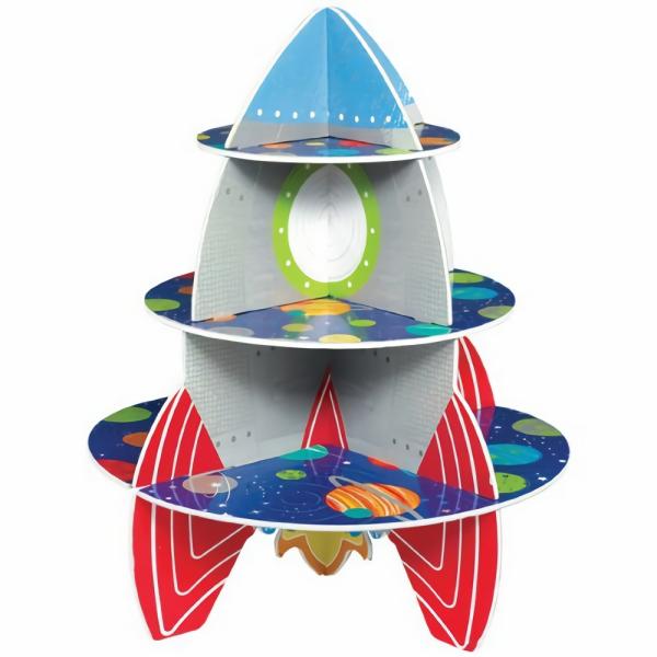 Baking Cups | Blast Off Space 3 Tier Cupcake Stand Baking Cups Baking Cups