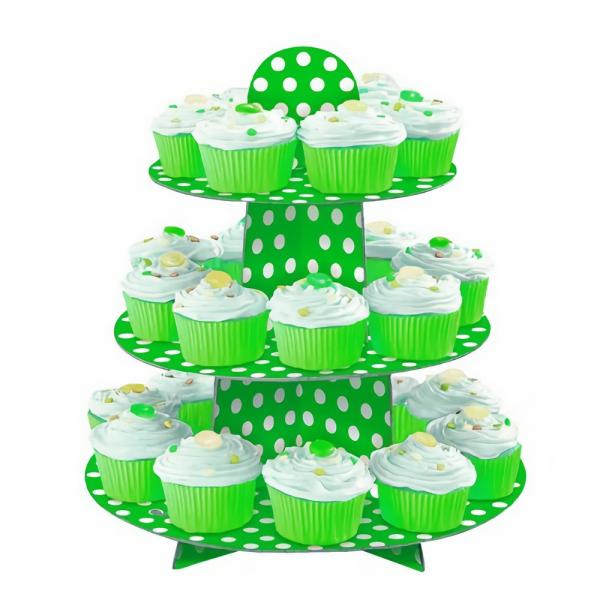 Baking Cups | Green Polka Dot Cupcake Stand Baking Cups Baking Cups