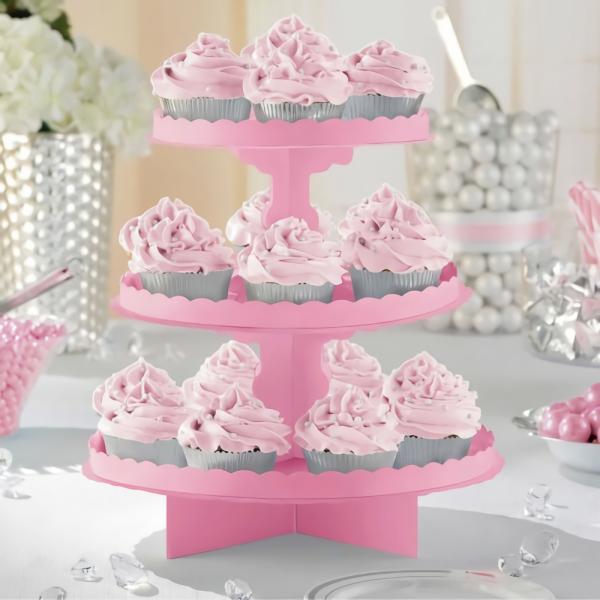 Baking Cups | New Pink 3 Tier Treat Stand Baking Cups Baking Cups