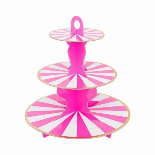 Baking Cups | Pink Striped Eco Cupcake Stand Baking Cups Baking Cups