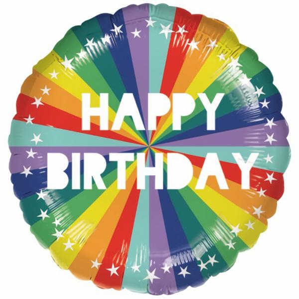 Balloons | Happy Birthday Rainbow Balloon ( 45Cm) Accessories & Decor Balloons