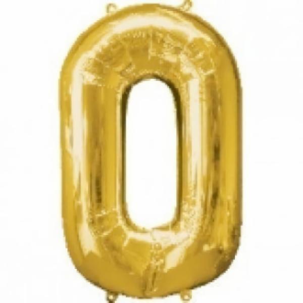 Balloons | Number 0 Gold Foil Balloon 86Cm Accessories & Decor Balloons