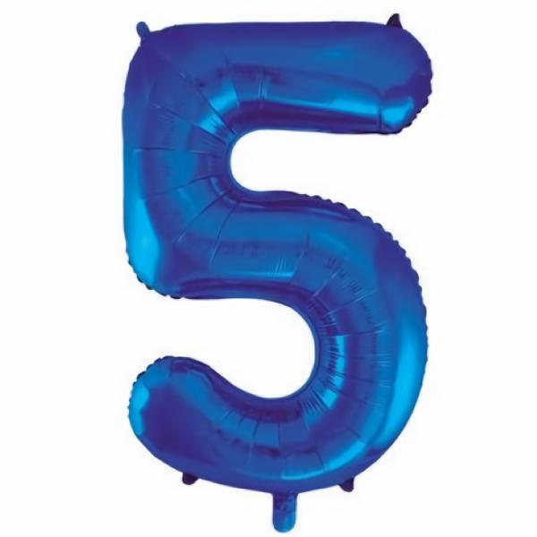 Balloons | Number 5 Five Blue Balloon 86Cm Accessories & Decor Balloons