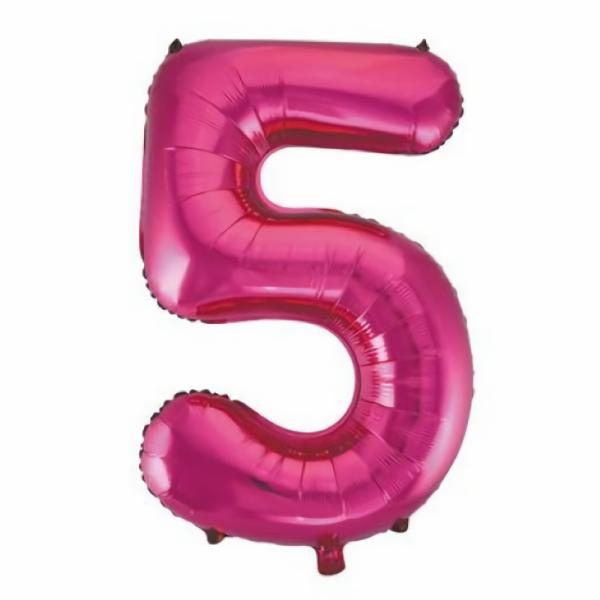 Balloons | Number 5 Five Pink Balloon 86Cm Accessories & Decor Balloons