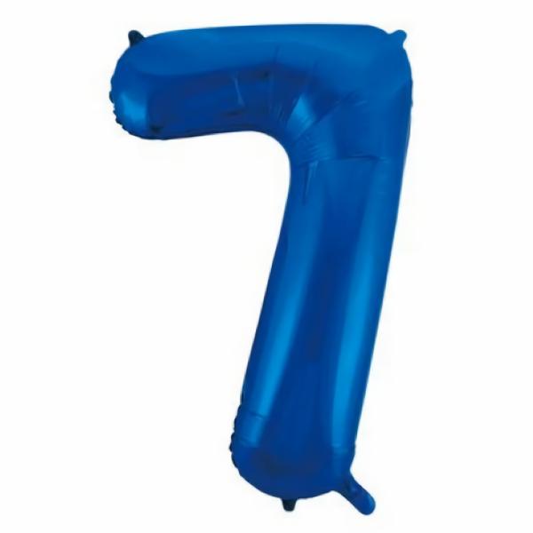 Balloons | Number 7 Seven Blue Foil Balloon 86Cm Accessories & Decor Balloons