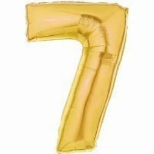 Balloons | Number 7 Seven Gold Foil Balloon 86Cm Accessories & Decor Balloons