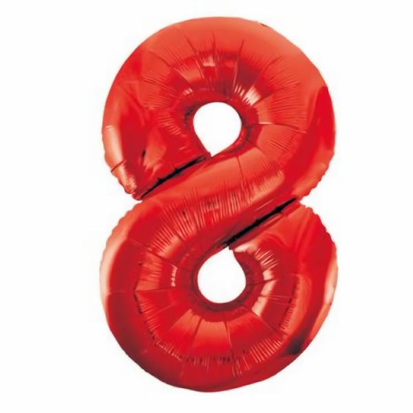 Balloons | Number 8 Eight Red Balloon 86Cm Accessories & Decor Balloons