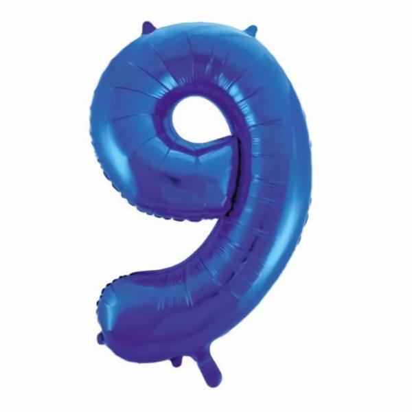 Balloons | Number 9 Nine Blue Balloon (86Cm) Accessories & Decor Balloons