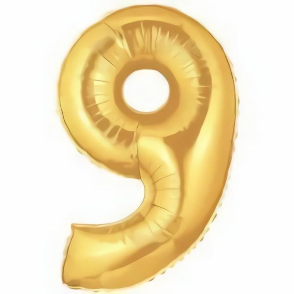 Balloons | Number 9 Nine Gold Foil Balloon 86Cm Accessories & Decor Balloons