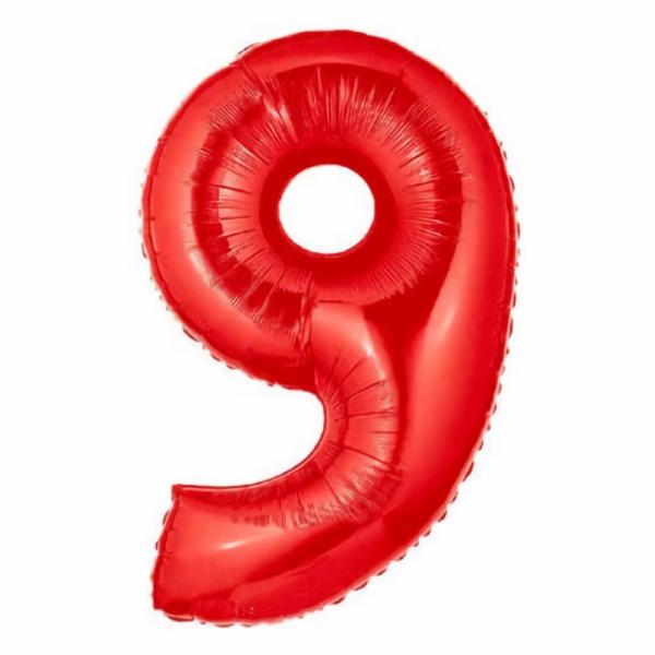 Balloons | Number 9 Nine Red Balloon (86Cm) Accessories & Decor Balloons