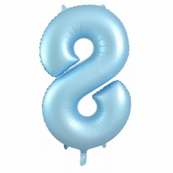 Balloons | Pastel Blue Matte Eight 8 Balloon 86Cm Accessories & Decor Balloons