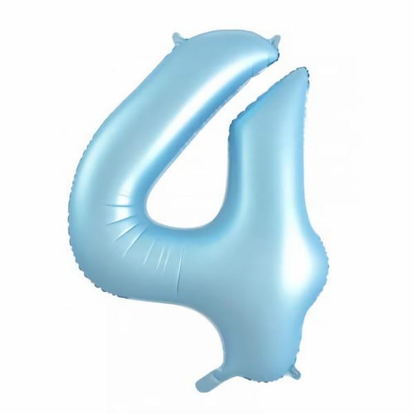 Balloons | Pastel Blue Matte Four 4 Balloon 86Cm Accessories & Decor Balloons