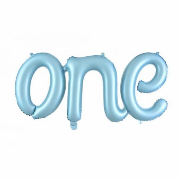 Balloons | Pastel Blue Matte One Air Fill Script Balloon Accessories & Decor Balloons