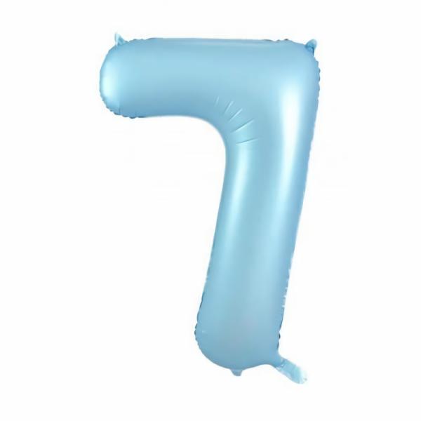 Balloons | Pastel Blue Matte Seven 7 Balloon 86Cm Accessories & Decor Balloons