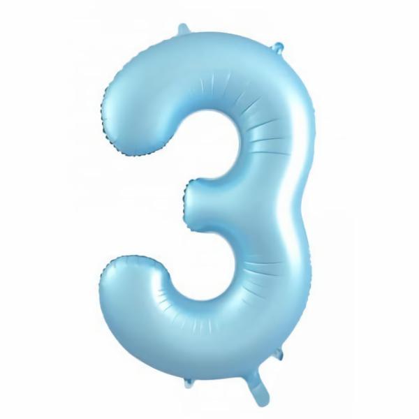 Balloons | Pastel Blue Matte Three 3 Balloon 86Cm Accessories & Decor Balloons