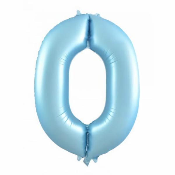 Balloons | Pastel Blue Matte Zero 0 Balloon 86Cm Accessories & Decor Balloons