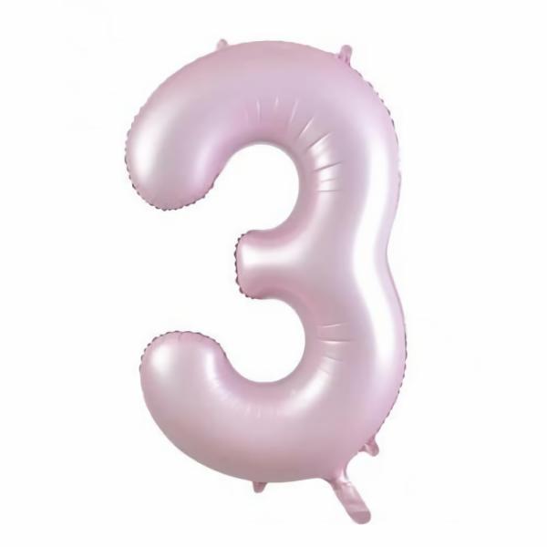 Balloons | Pastel Pink Matte Three 3 Balloon 86Cm Accessories & Decor Balloons