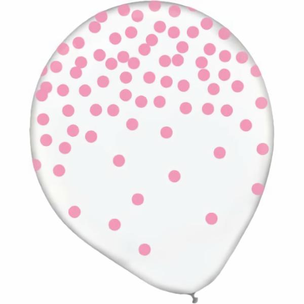 Balloons | Pink Confetti Latex Balloons X 6 Accessories & Decor Balloons