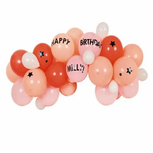 Balloons | Pink & Peach Personalisable Balloon Kit Accessories & Decor Balloons