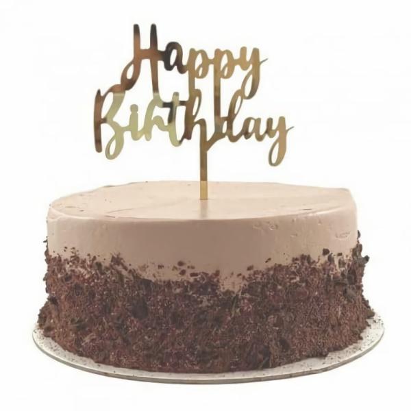 Cake Decorating Items | Gold Acrylic Happy Birthday Cake Topper Cake & Food Cake Decorating Items