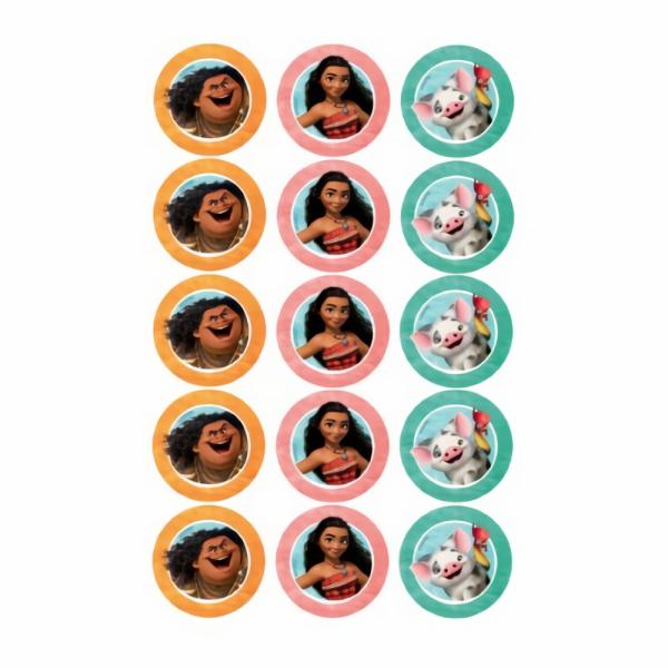 Cake Decorating Items | Moana 15 X Edible Icing Cupcake Toppers Cake & Food Cake Decorating Items