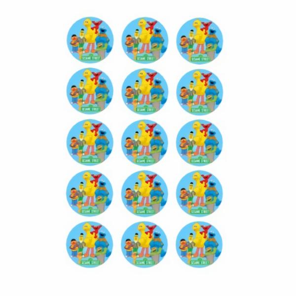 Cake Decorating Items | Sesame Street Edible Icing Cupcake Toppers X 15 Cake & Food Cake Decorating Items