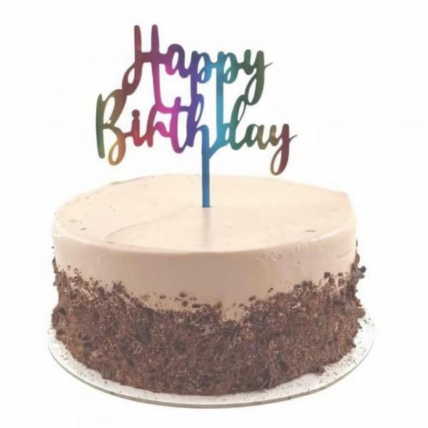 Candles | Rainbow Acrylic Happy Birthday Cake Topper Cake & Food Cake Decorating Items