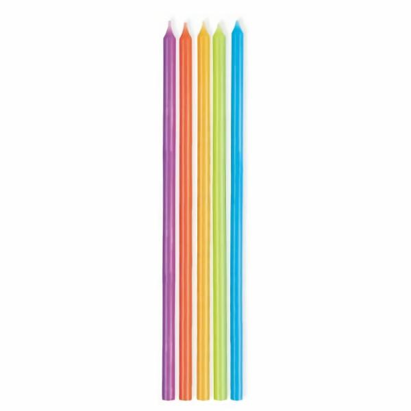 Candles | Taper Candles X 10 – Primary Colours Cake & Food Candles