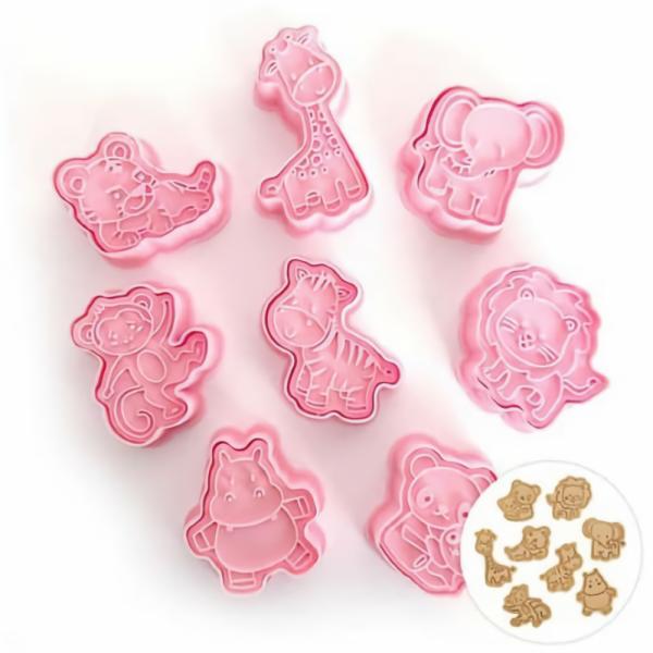 Cookie Cutters | Jungle Cookie Cutters Pack Of 8 Cake & Food Cookie Cutters