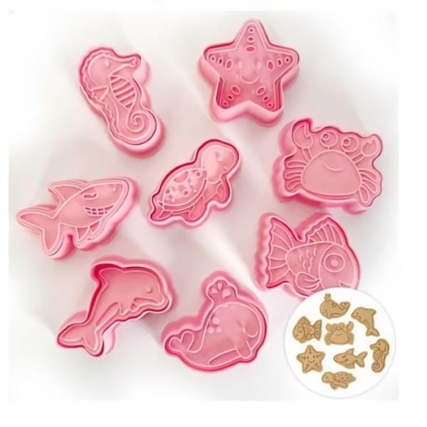 Cookie Cutters | Sea Creatures / Ocean Cookie Cutter Set Pack Of 8 Cake & Food Cookie Cutters