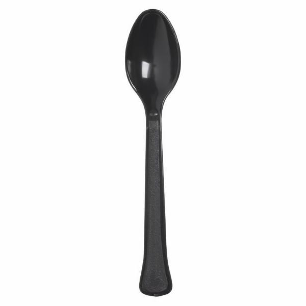 Cutlery & Catering | Black Reusable Spoons X 20 Accessories & Decor Cutlery & Catering