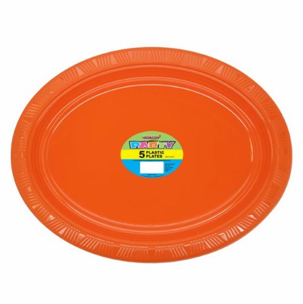 Cutlery & Catering | Orange Oval Platter Plates X 5 Accessories & Decor Cutlery & Catering