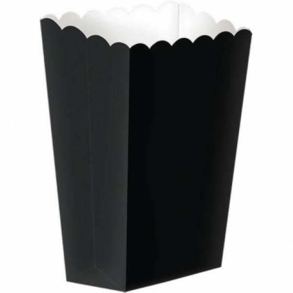 Party Boxes | Black Small Pop Corn / Treat Box X 5 Accessories & Decor Party Boxes