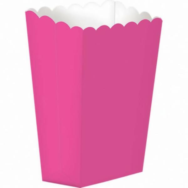 Party Boxes | Bright Pink Small Pop Corn / Treat Box X 5 Accessories & Decor Party Boxes