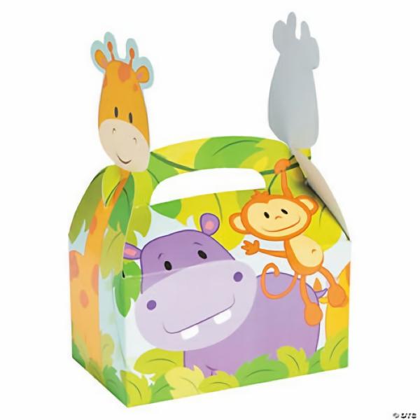 Party Boxes | Jungle Zoo Treat Boxes X 12 Accessories & Decor Party Boxes