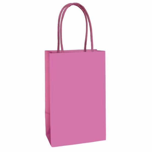 Party Favours & Bag Fillers | Bright Pink Kraft Treat Bags X 8 Accessories & Decor Party Favours & Bag Fillers