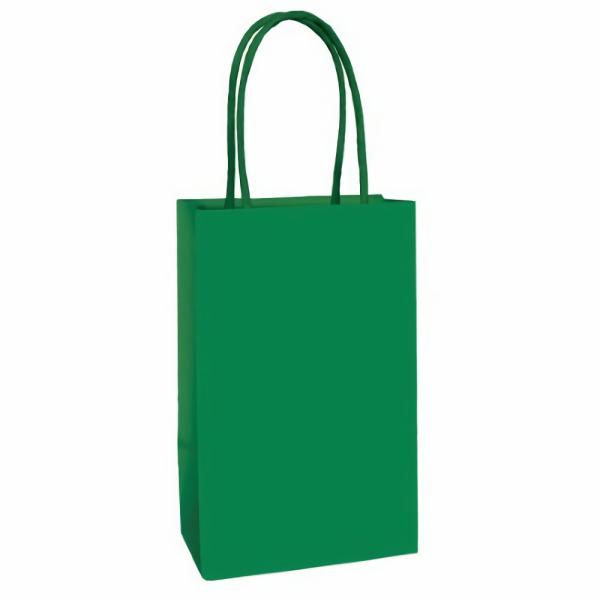 Party Favours & Bag Fillers | Dark Festive Green Kraft Treat Bags X 8 Accessories & Decor Party Favours & Bag Fillers