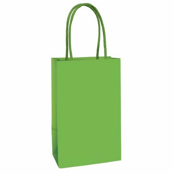 Party Favours & Bag Fillers | Kiwi / Lime Green Kraft Treat Bags X 8 Accessories & Decor Party Favours & Bag Fillers