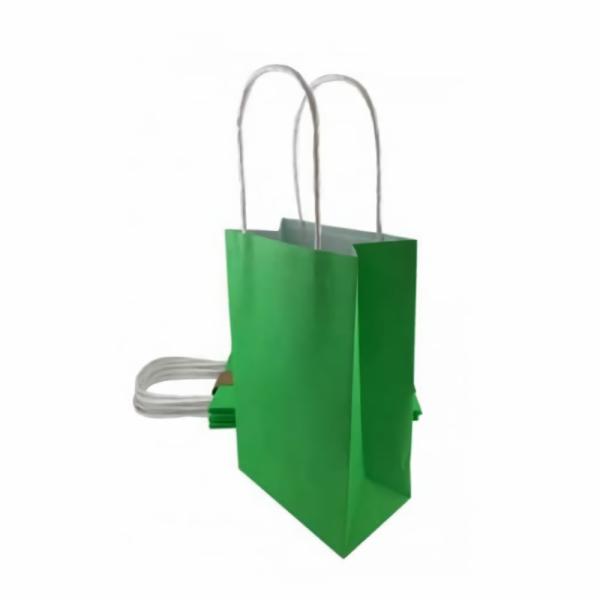 Party Favours & Bag Fillers | Kiwi / Lime Paper Party Bags With Handles X 5 Accessories & Decor Party Favours & Bag Fillers