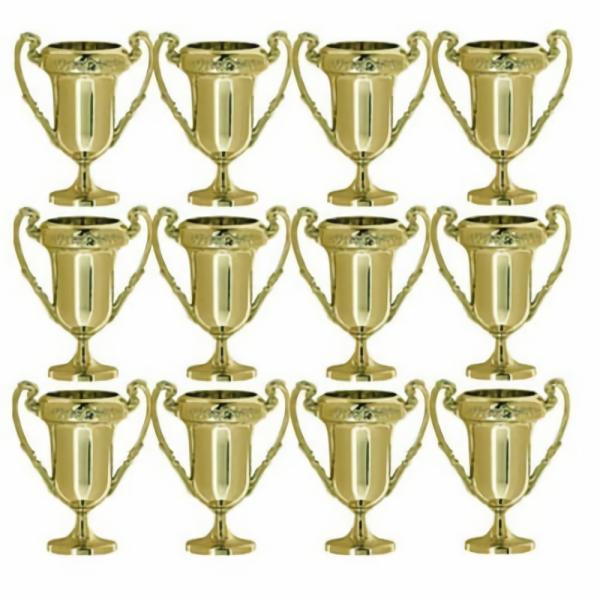 Party Favours & Bag Fillers | Mini Gold Trophies Pack Of 12 Accessories & Decor Party Favours & Bag Fillers