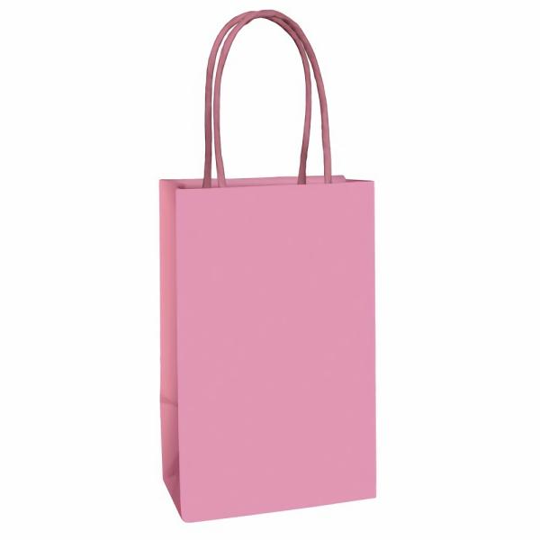 Party Favours & Bag Fillers | New Pink Kraft Treat Bags X 8 Accessories & Decor Party Favours & Bag Fillers