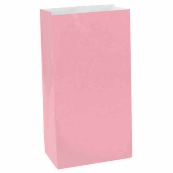 Party Favours & Bag Fillers | New Pink Paper Treat Bags X 12 Accessories & Decor Party Favours & Bag Fillers