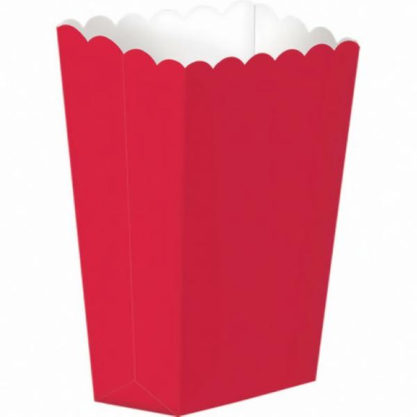 Party Favours & Bag Fillers | Red Small Pop Corn / Treat Box X 5 Accessories & Decor Party Favours & Bag Fillers