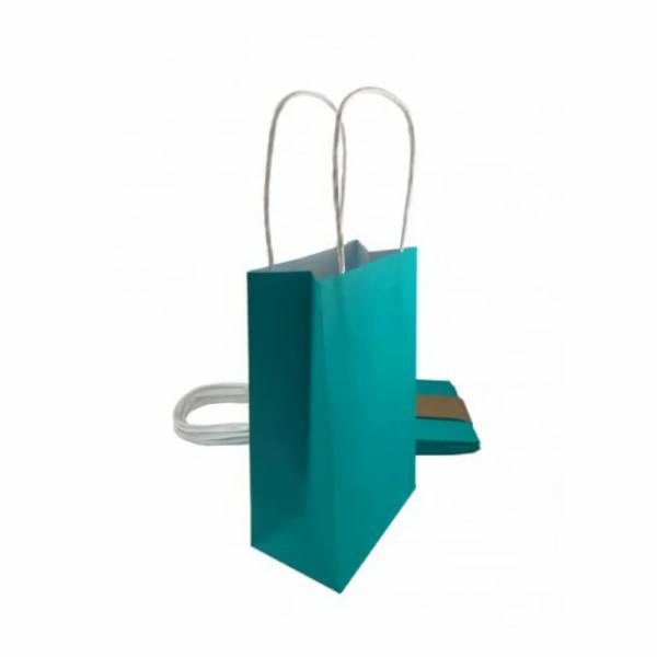 Party Favours & Bag Fillers | Teal Paper Party Bags With Handles X 5 Accessories & Decor Party Favours & Bag Fillers