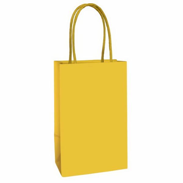 Party Favours & Bag Fillers | Yellow Kraft Treat Bags X 8 Accessories & Decor Party Favours & Bag Fillers