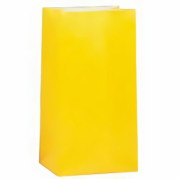 Party Favours & Bag Fillers | Yellow Paper Party Treat Bags X 12 Accessories & Decor Party Favours & Bag Fillers