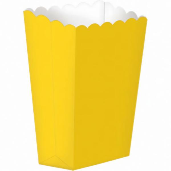 Party Favours & Bag Fillers | Yellow Small Pop Corn/ Treat Box X 5 Accessories & Decor Party Boxes