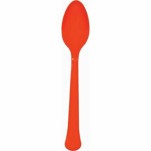 Cutlery & Catering | Orange Reusable Spoons X 25 Accessories & Decor Cutlery & Catering